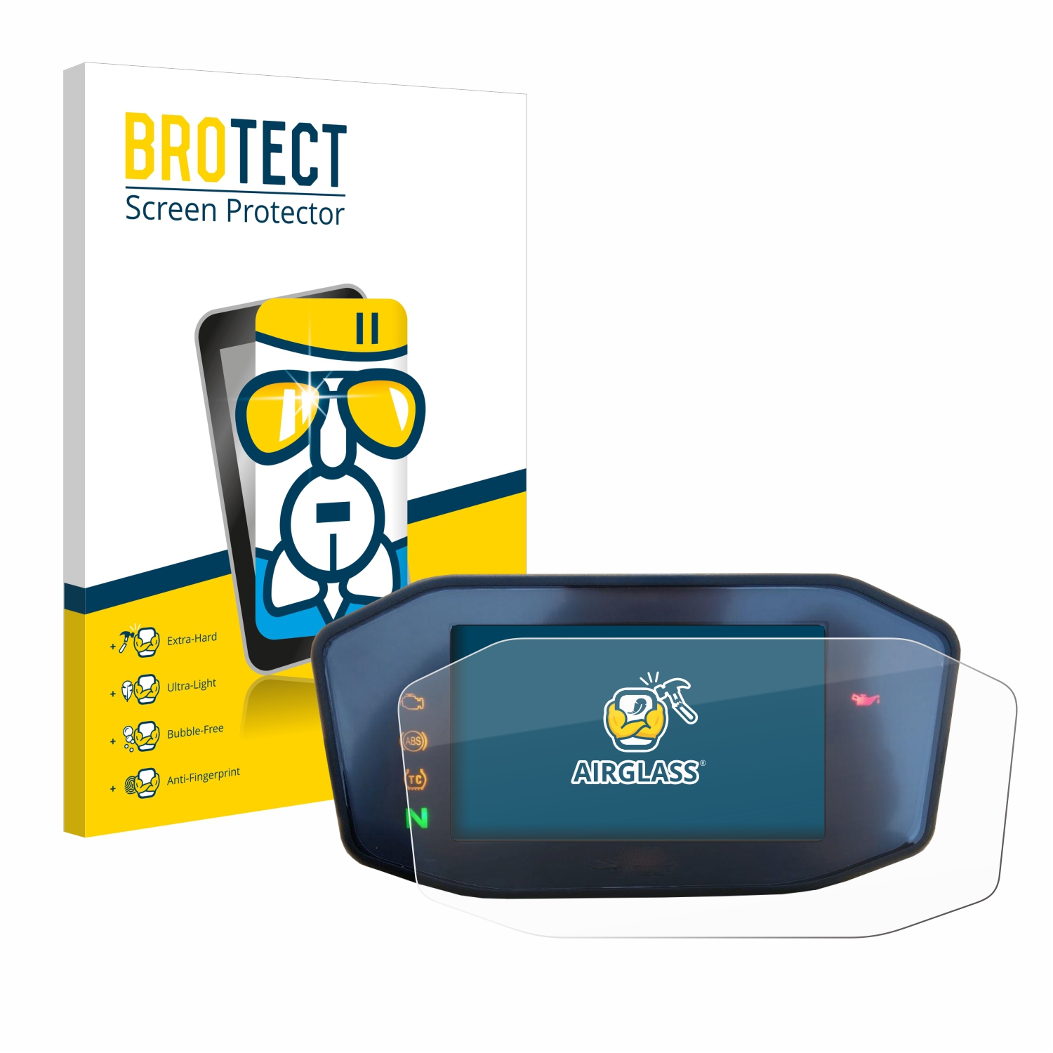 BROTECT Airglass klare Schutzfolie(für R 890 2020 Duke KTM TFT Screen)