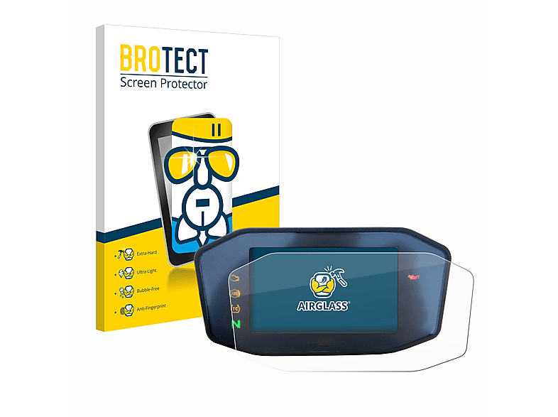 BROTECT Airglass klare Schutzfolie(für KTM 890 Duke R 2020 TFT Screen)