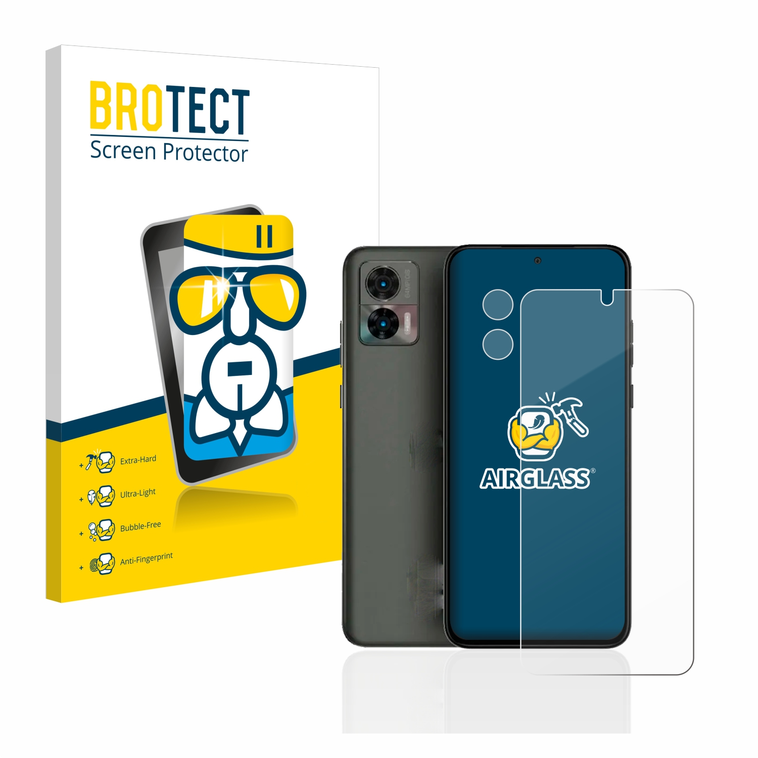 BROTECT Motorola Schutzfolie(für Neo) 30 klare Edge Airglass