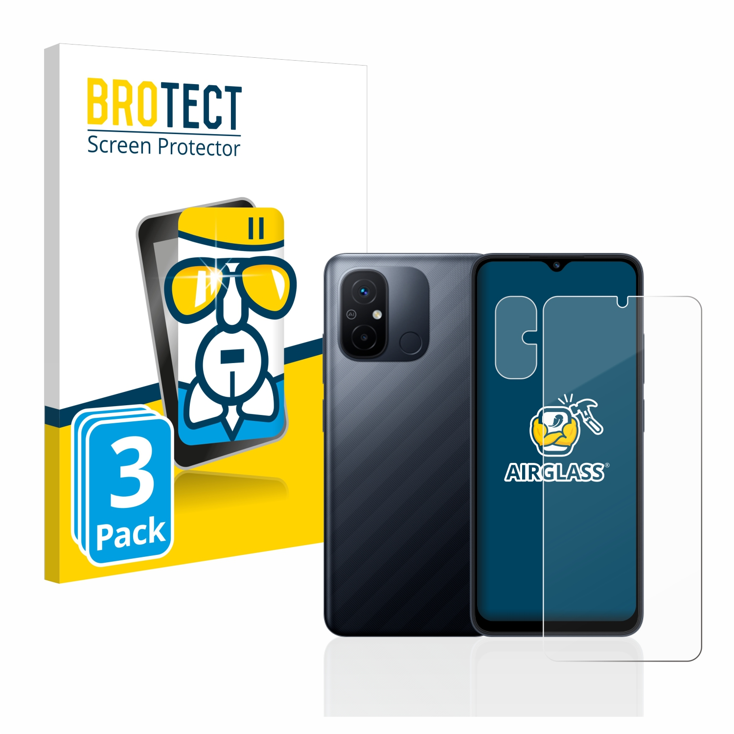 BROTECT klare 12C) Schutzfolie(für Airglass Redmi Xiaomi 3x