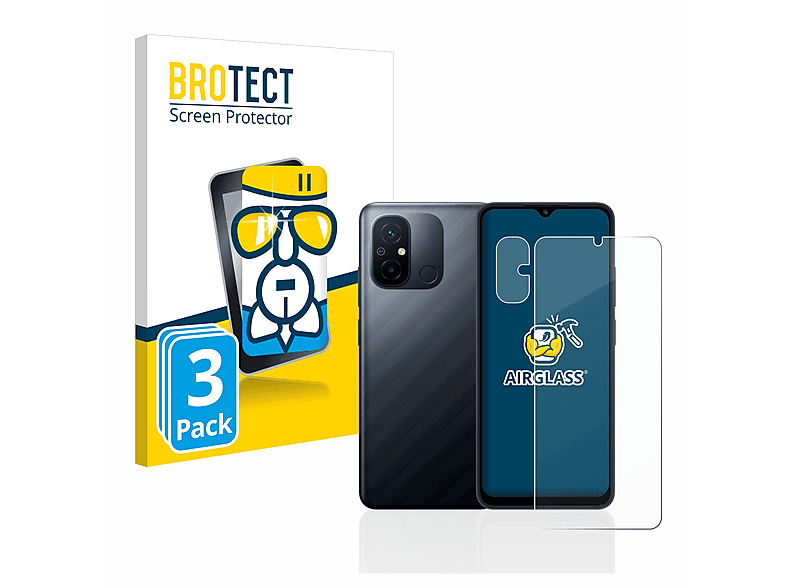 BROTECT 3x Airglass klare Schutzfolie(für Xiaomi Redmi 12C) | Displayschutzfolien & Gläser