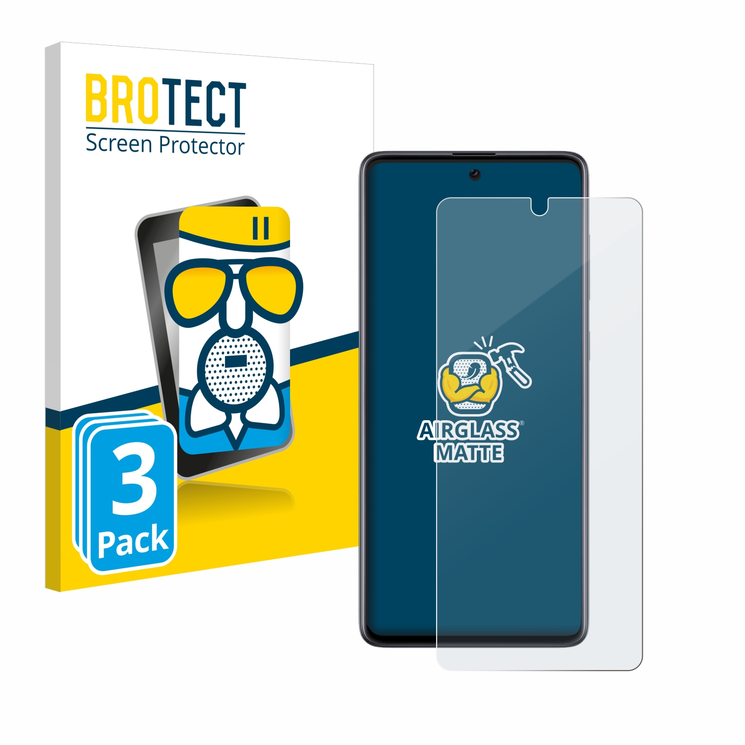 BROTECT 3x Airglass A71) Samsung Schutzfolie(für matte Galaxy