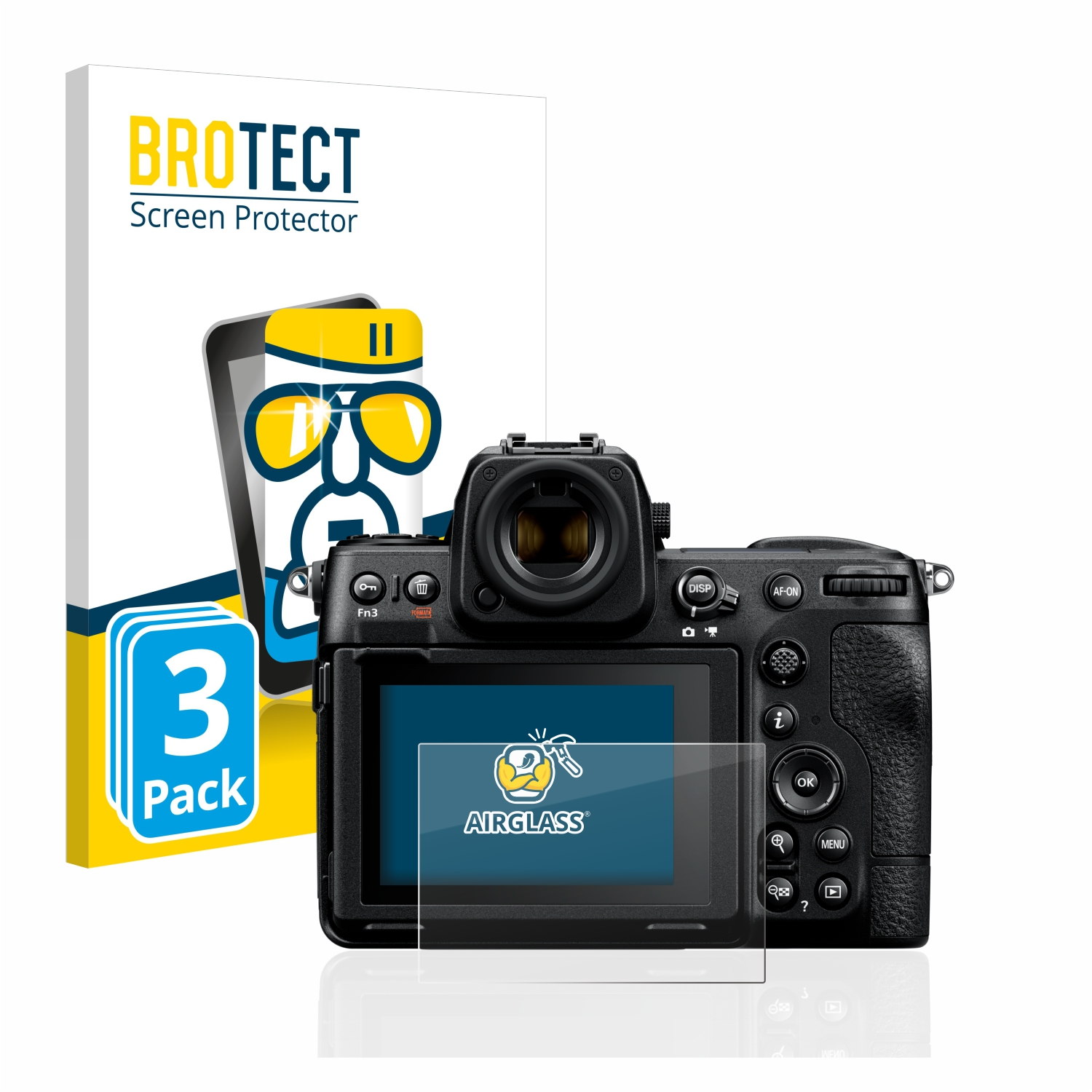 BROTECT 3x Nikon Airglass 8) klare Schutzfolie(für Z