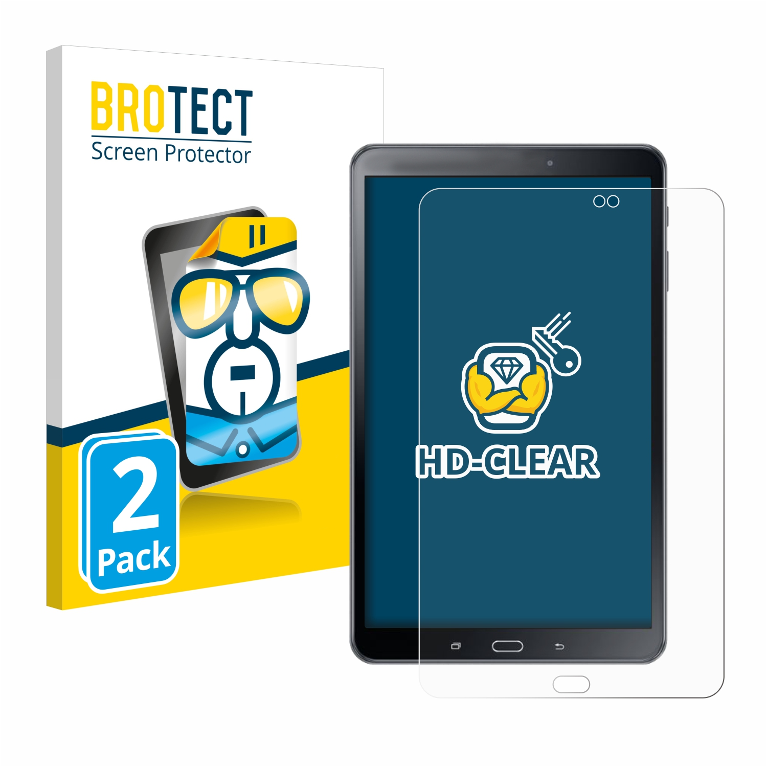 2x 2016 Galaxy A Tab klare Schutzfolie(für 10.1 Samsung SM-T585) BROTECT