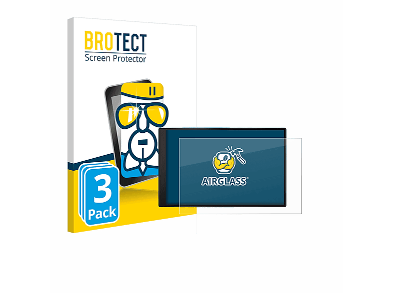 BROTECT 3x Airglass klare Schutzfolie(für Garmin DriveSmart 86)