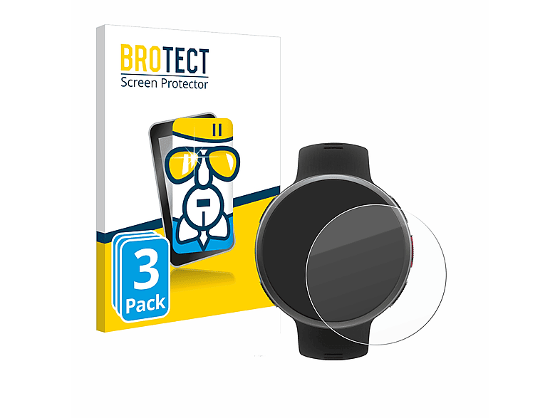 BROTECT 3x Airglass klare Schutzfolie(für Polar Vantage V2)
