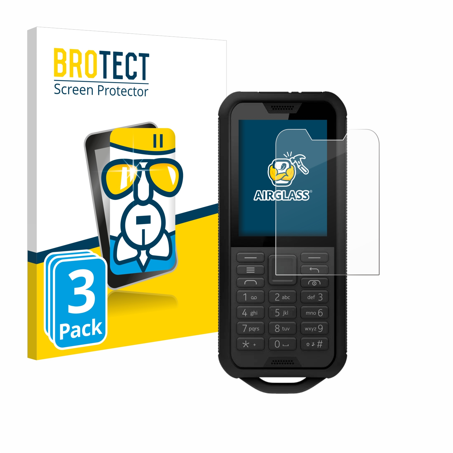 Nokia 800 Schutzfolie(für klare 3x Tough) Airglass BROTECT