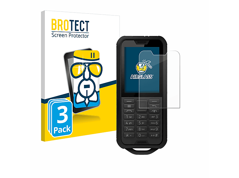 klare BROTECT Airglass 3x Tough) Nokia 800 Schutzfolie(für