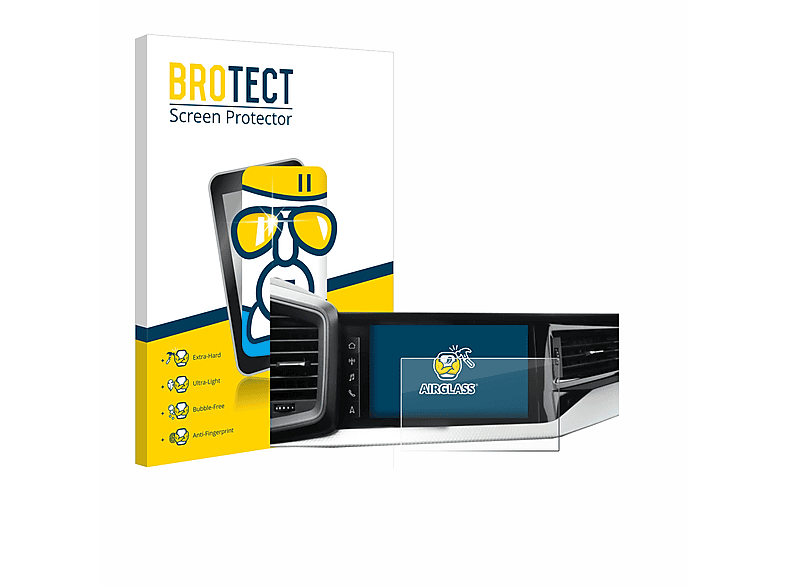 BROTECT Airglass Schutzfolie(für Plus Audi klare A1 2019 MMI Navigation Sportback 10.1\
