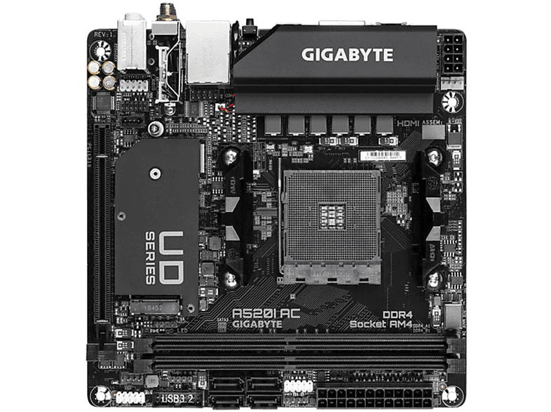 GIGABYTE A520I Mainboards AC schwarz