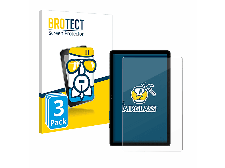 BROTECT 3x Airglass klare Schutzfolie(für Samsung Galaxy Tab A7 10.4 LTE 2020)