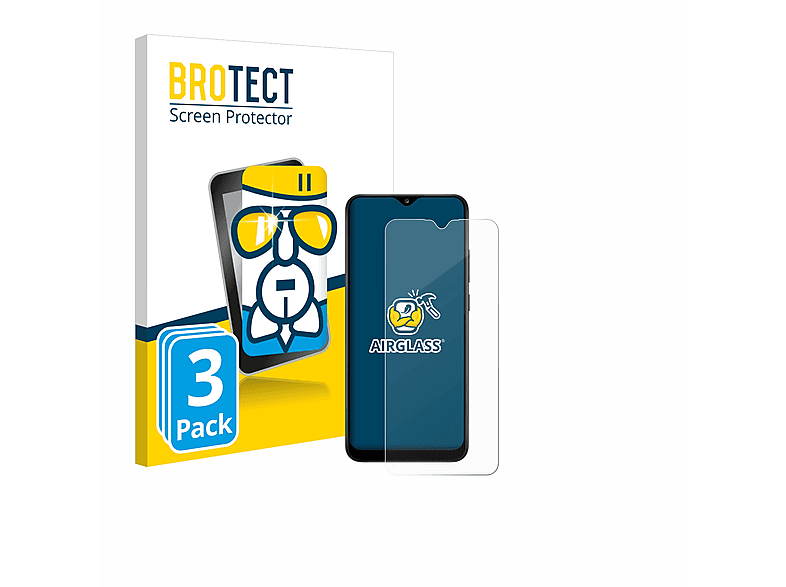 klare Galaxy 3x Schutzfolie(für A02s) Airglass Samsung BROTECT