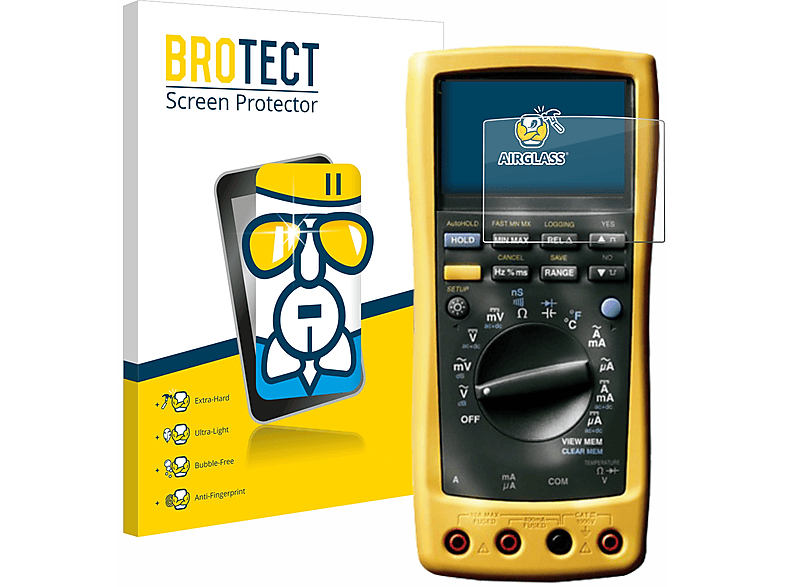 BROTECT klare MultiMeter Schutzfolie(für Airglass Fluke 189)