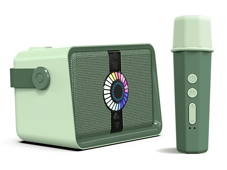 ENBAOXIN Drahtloser Lautsprecher Grün Drahtloses Mikrofon Bluetooth-Lautsprecher Praxis Sound Bluetooth-Lautsprecher, Grün