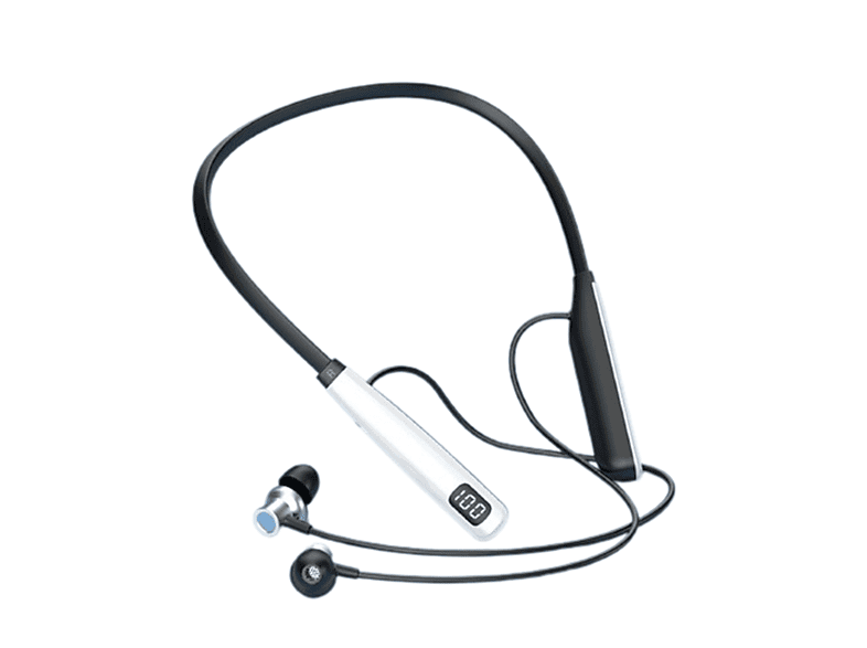 ENBAOXIN Bluetooth-Headset - um den Hals, Bluetooth Weiß Tragen In-ear langer langes Standby, Kopfhörer ohne Schmerzen, Bluetooth