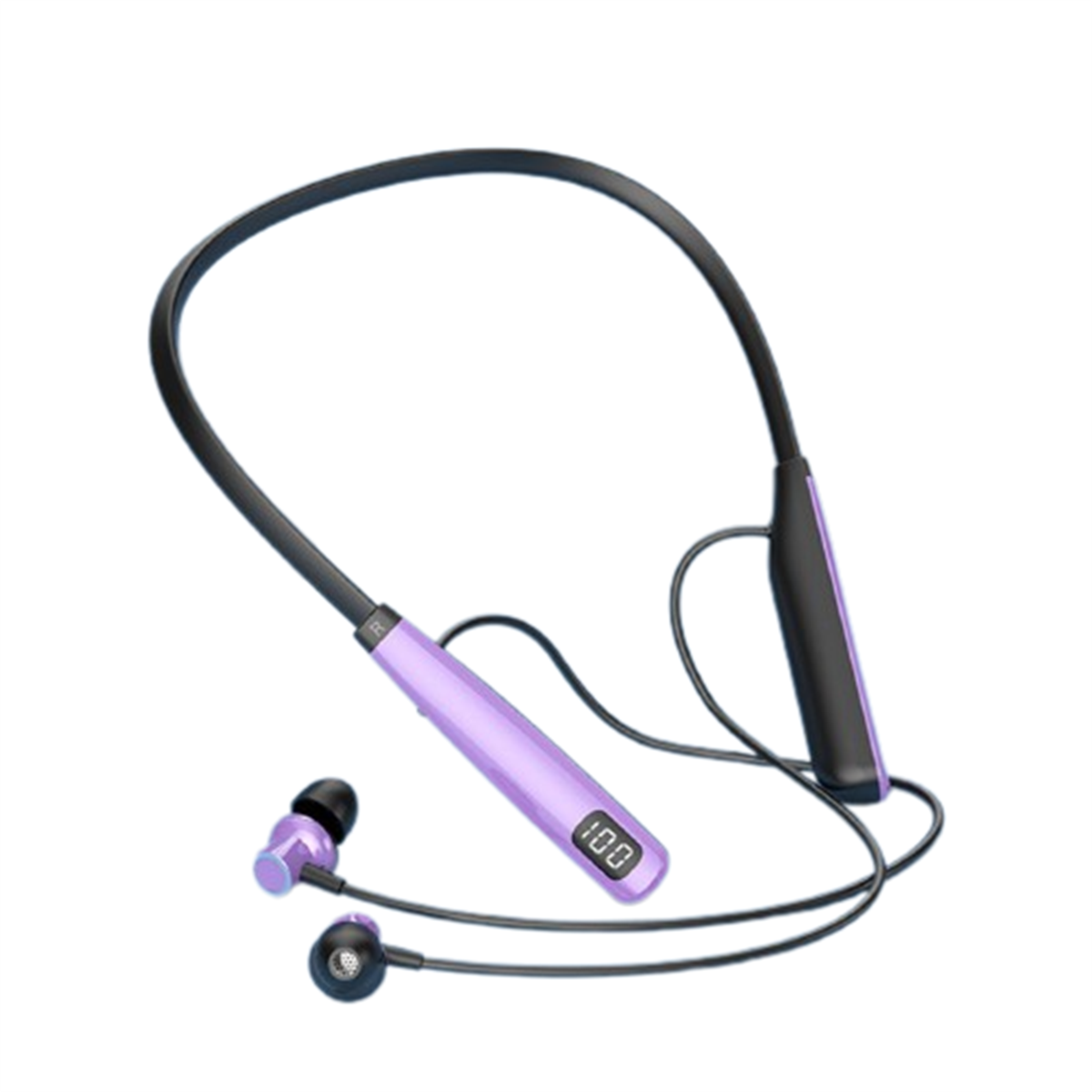 Schmerzen, langes Bluetooth-Headset ohne Hals, den Lila Standby, In-ear Tragen langer - Kopfhörer Bluetooth Bluetooth ENBAOXIN um