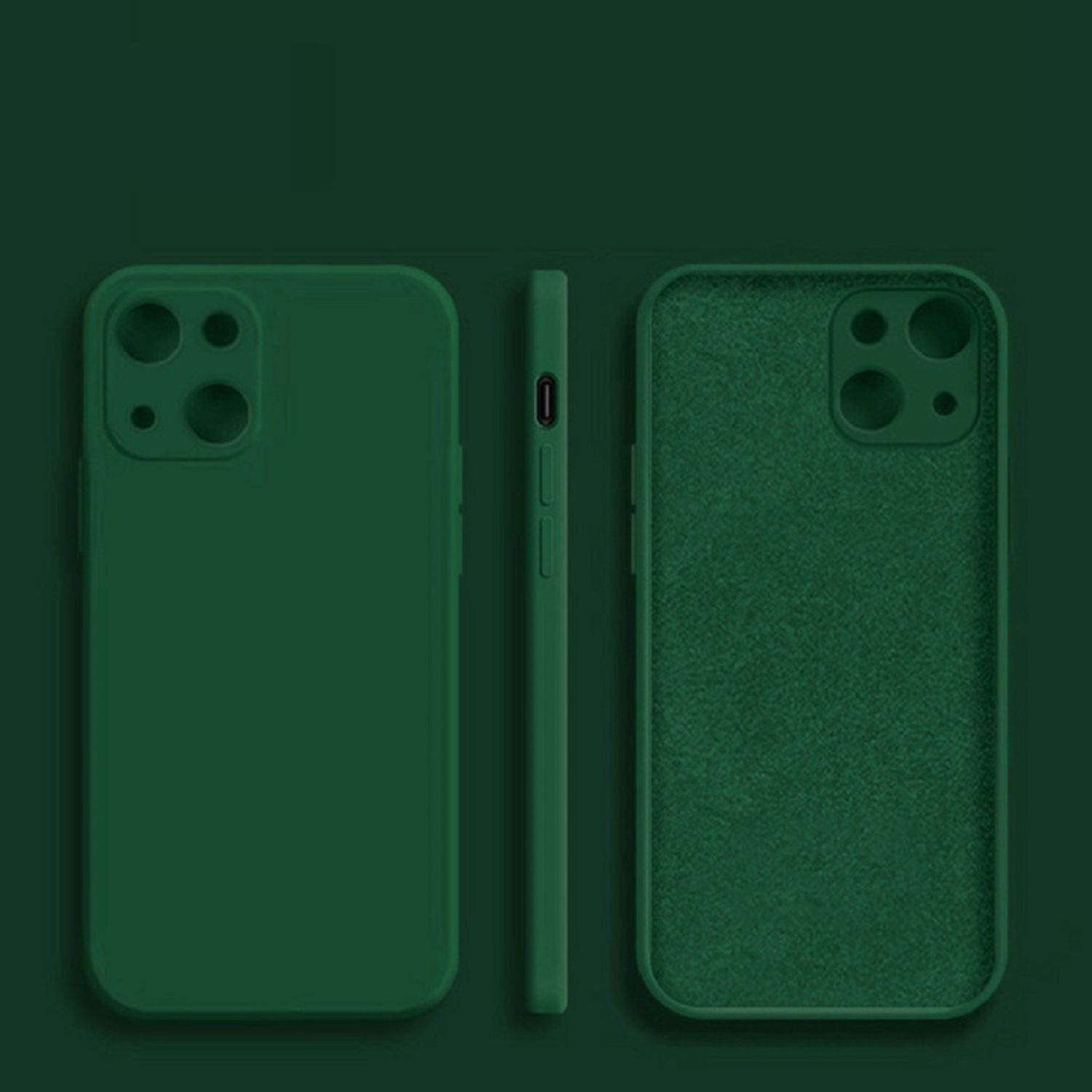 Kameraschutz, iPhone Grün Case Backcover, Hülle mit Apple, 12, COFI Bunt