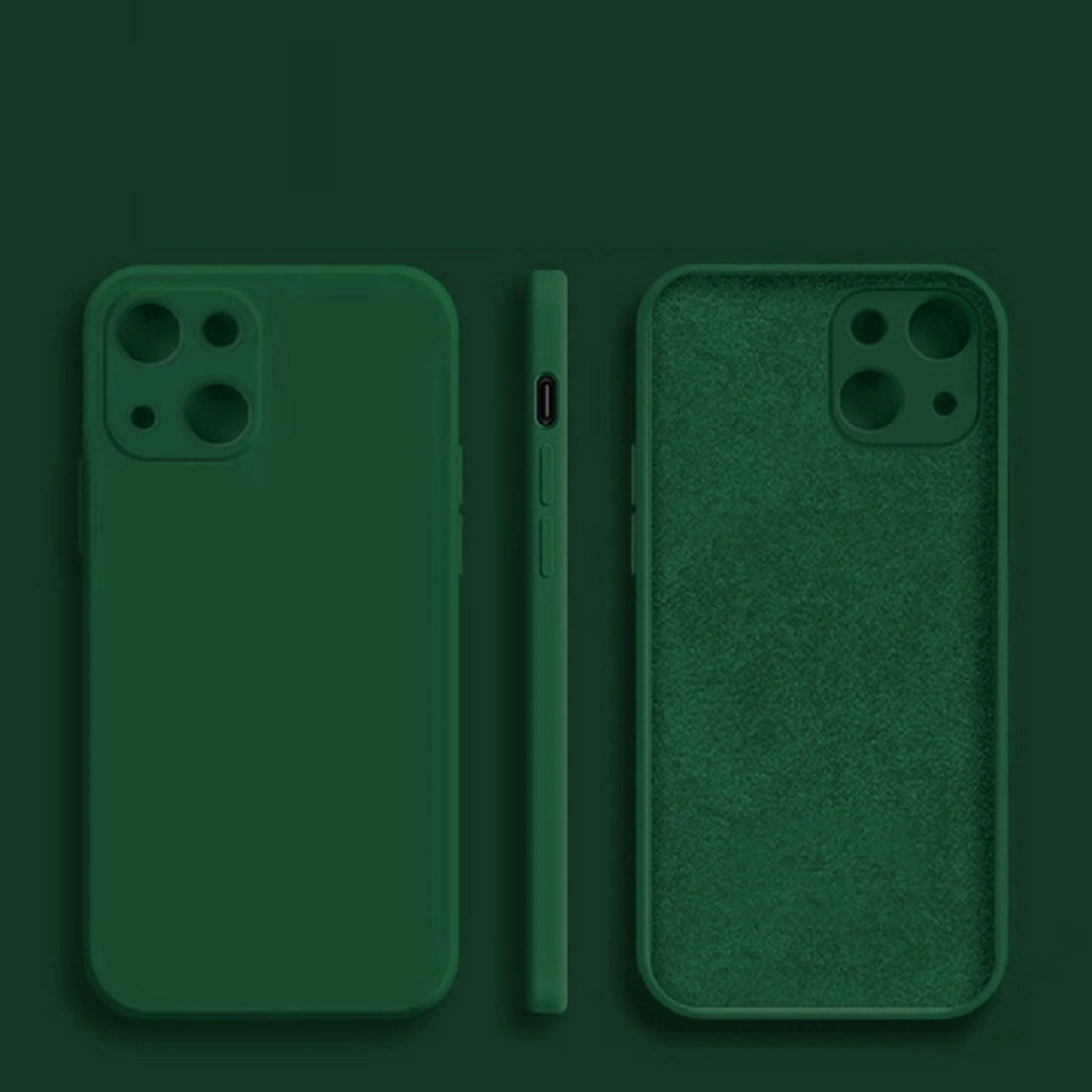 COFI Bunt Case Hlle mit Kameraschutz, Backcover, Apple, iPhone 12, Grn