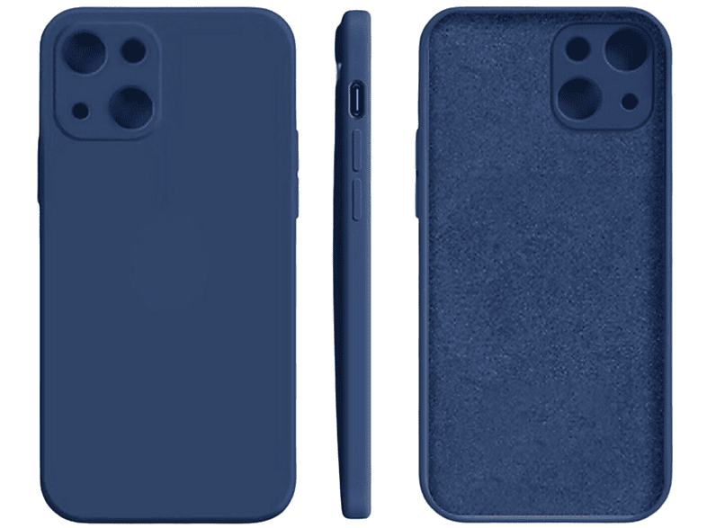 COFI Bunt Case Hülle Blau mit Apple, iPhone Backcover, 14, Kameraschutz