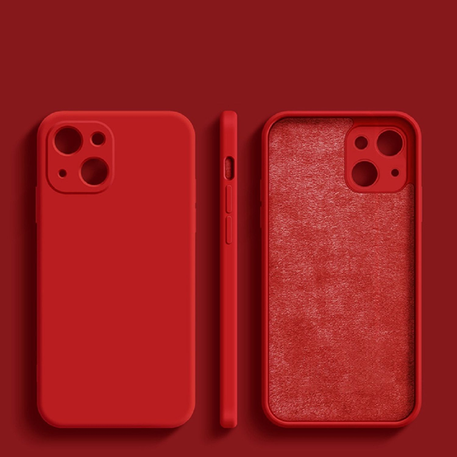 COFI Bunt Case mit 12 Pro, Kameraschutz, Rot Backcover, iPhone Hülle Apple