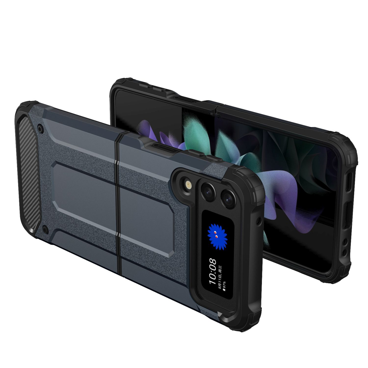 Handyhülle(für Samsung Hülle 3) Armor Z Hybrid COFI Galaxy Flip