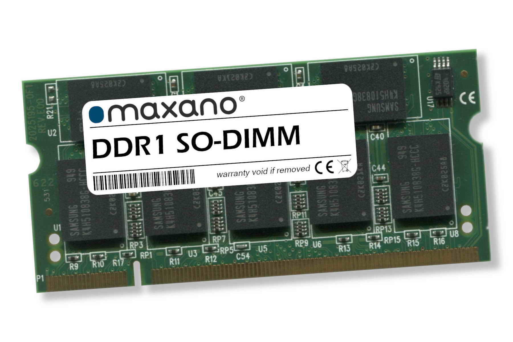 MAXANO 1GB RAM für GB (PC-2700 SO-DIMM) Arbeitsspeicher V2000 Fujitsu (Siemens) Amilo SDRAM Pro 1