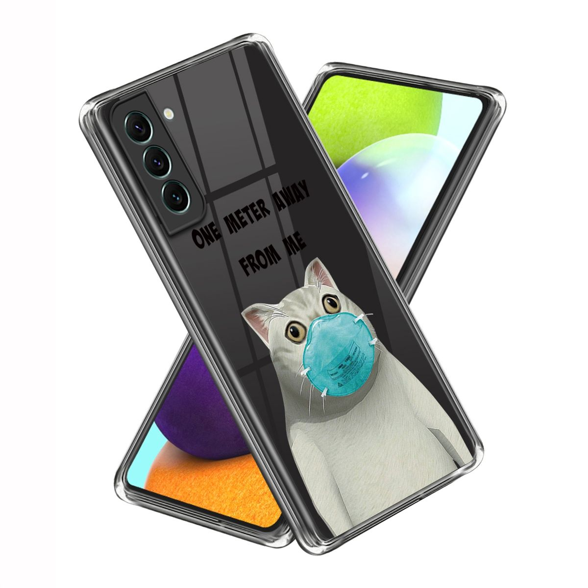 WIGENTO Design Plus TPU Backcover, 5G, mit S23 & dünn robust, Aufdruck Galaxy Muster Samsung, Transparent Motiv Hülle