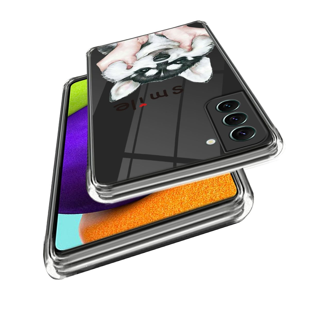 Transparent TPU Motiv Backcover, 5G, WIGENTO Samsung, Plus S23 Design Aufdruck Hülle mit Galaxy & dünn robust, Muster