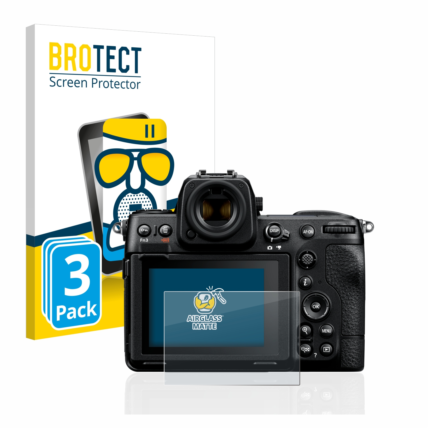 8) Airglass matte 3x Nikon Z BROTECT Schutzfolie(für