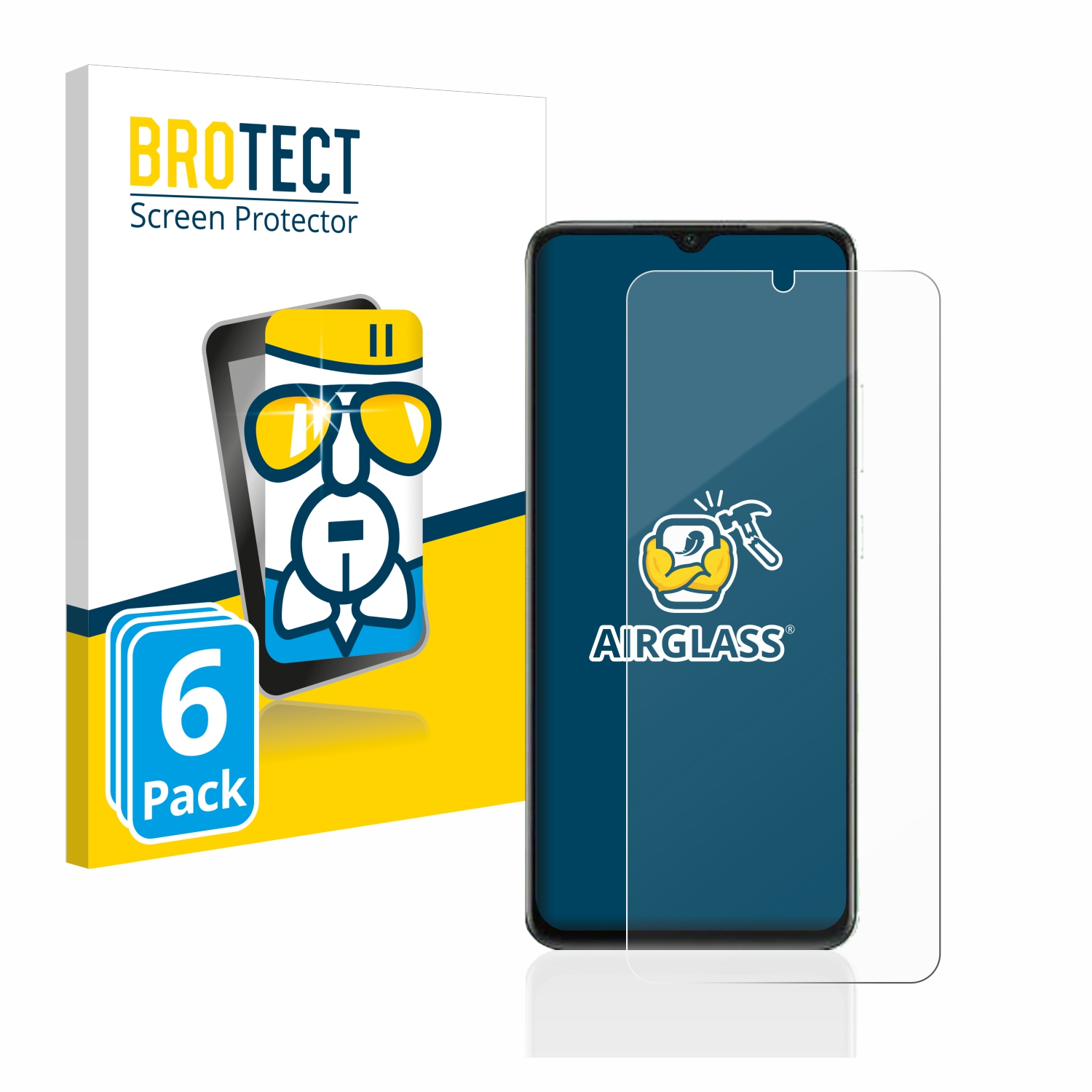 Schutzfolie(für HD) 6x Smart BROTECT Infinix 7 Airglass klare