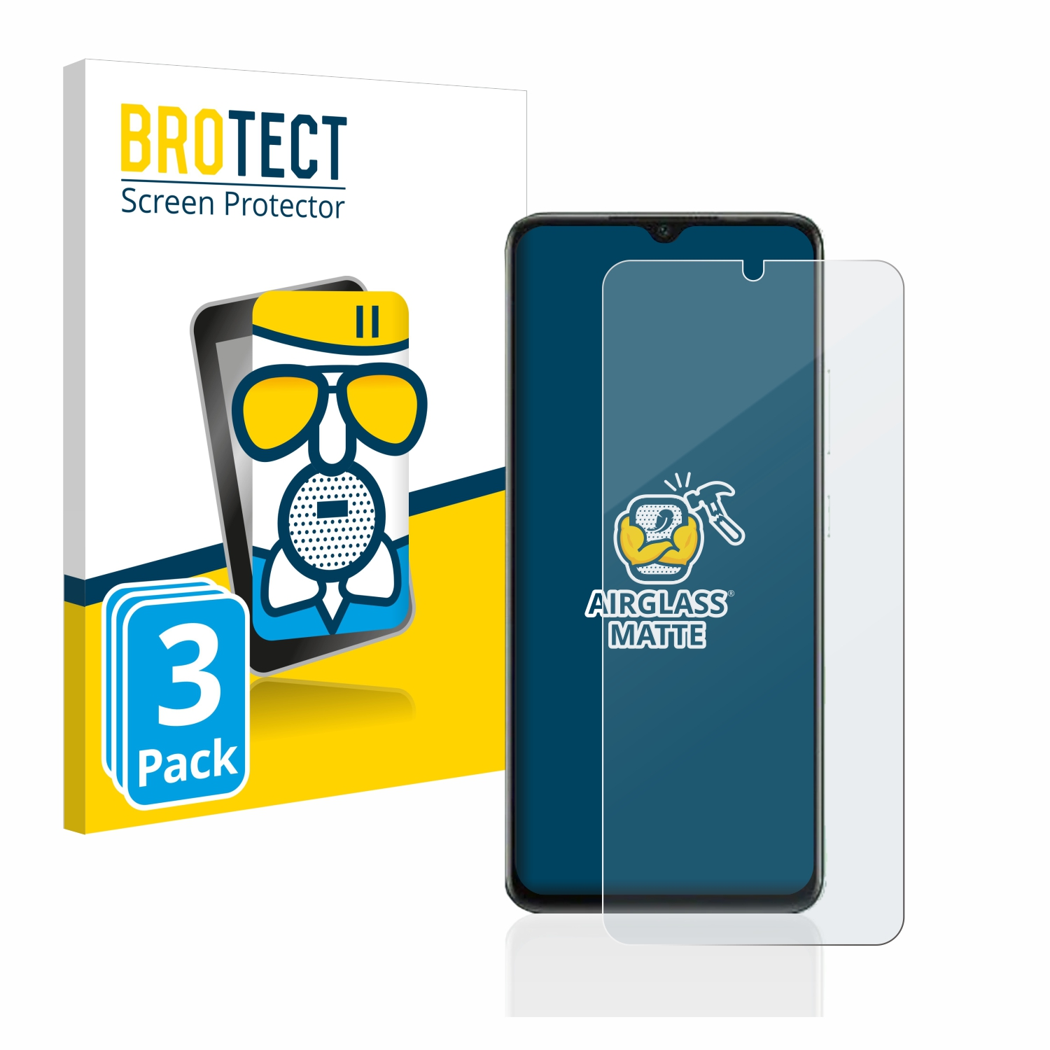 BROTECT 3x Airglass HD) Schutzfolie(für 7 Smart Infinix matte