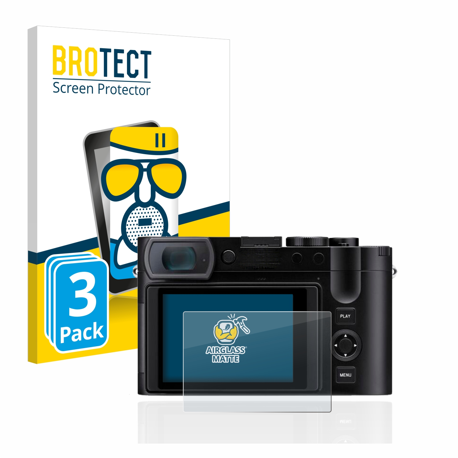 matte 3x Q3) Leica BROTECT Airglass Schutzfolie(für