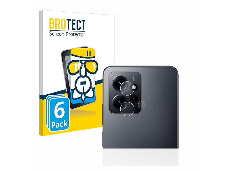 BROTECT 6x Airglass klare Schutzfolie(für Xiaomi Redmi Note 12 4G)