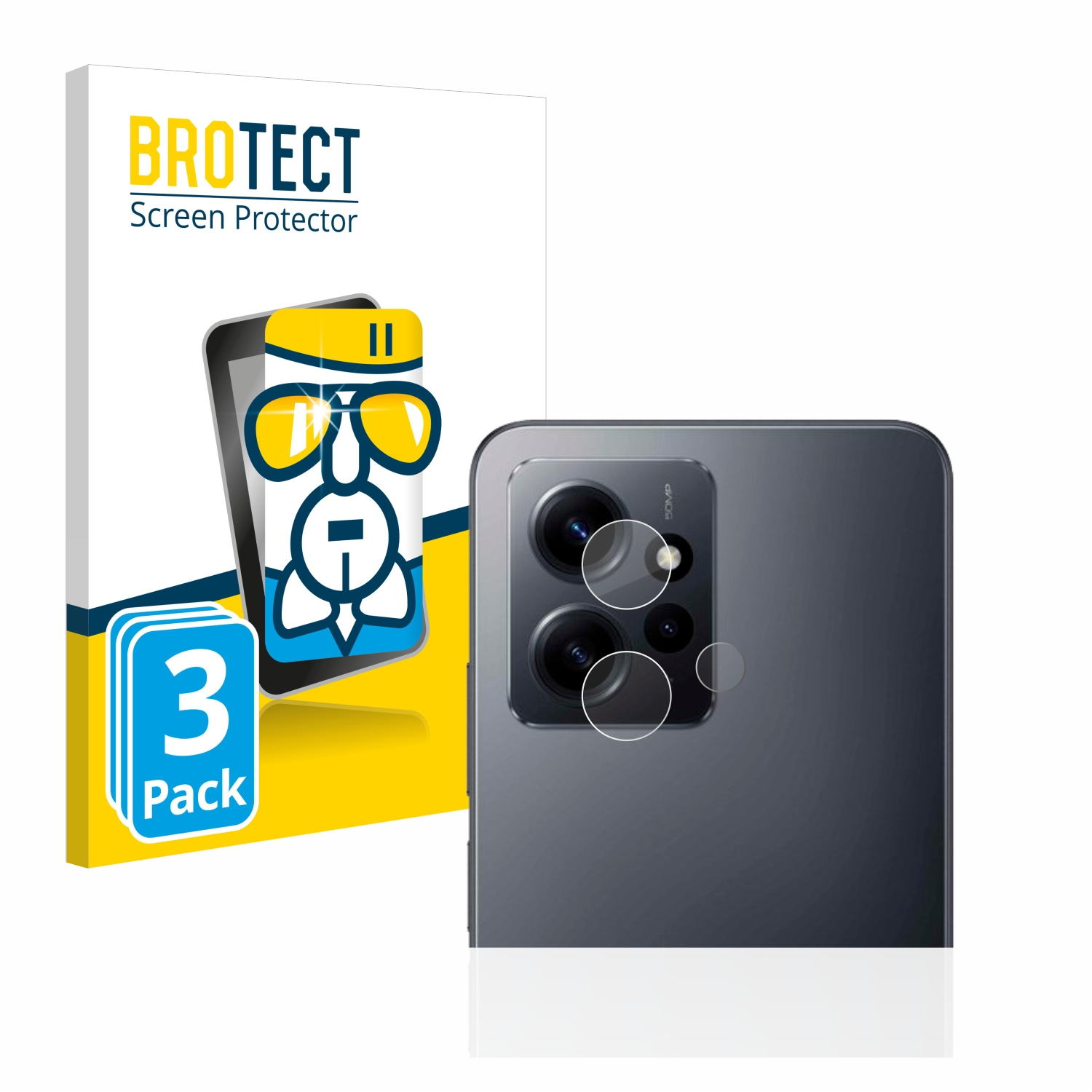12 4G) BROTECT Airglass Note 3x Schutzfolie(für Redmi Xiaomi klare