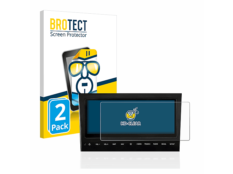 BROTECT 2x klare Schutzfolie(für Hyundai Tucson NX4 2021 Infotainment System 10\