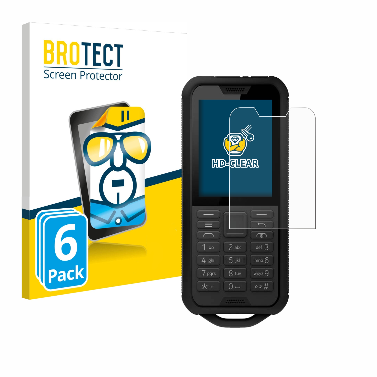 BROTECT 6x klare Schutzfolie(für Nokia Tough) 800