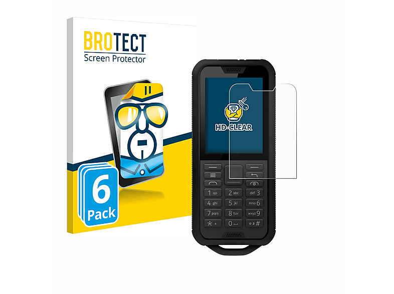 BROTECT 6x klare Nokia Schutzfolie(für Tough) 800