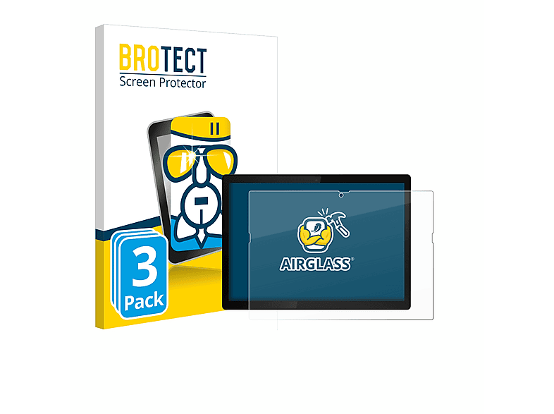 BROTECT 3x Airglass klare Schutzfolie(für Lenovo ThinkPad X12 Detachable)