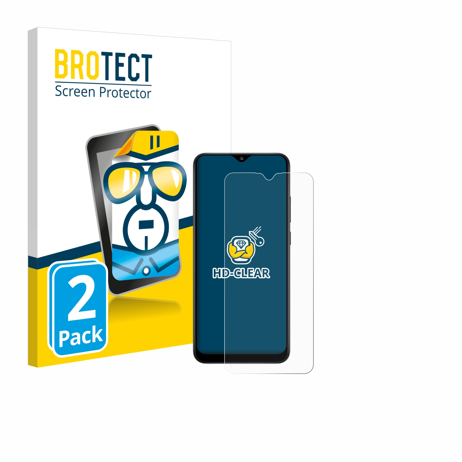 BROTECT 2x klare A02s) Galaxy Samsung Schutzfolie(für