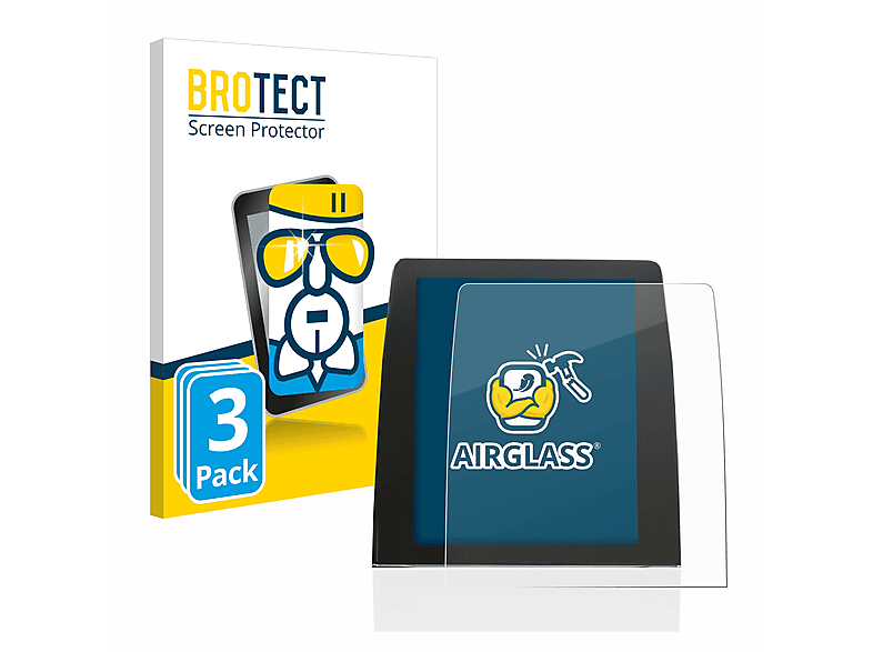 BROTECT 3x Airglass klare Schutzfolie(für Renault Clio 5 2020 Easy Link 9.3\