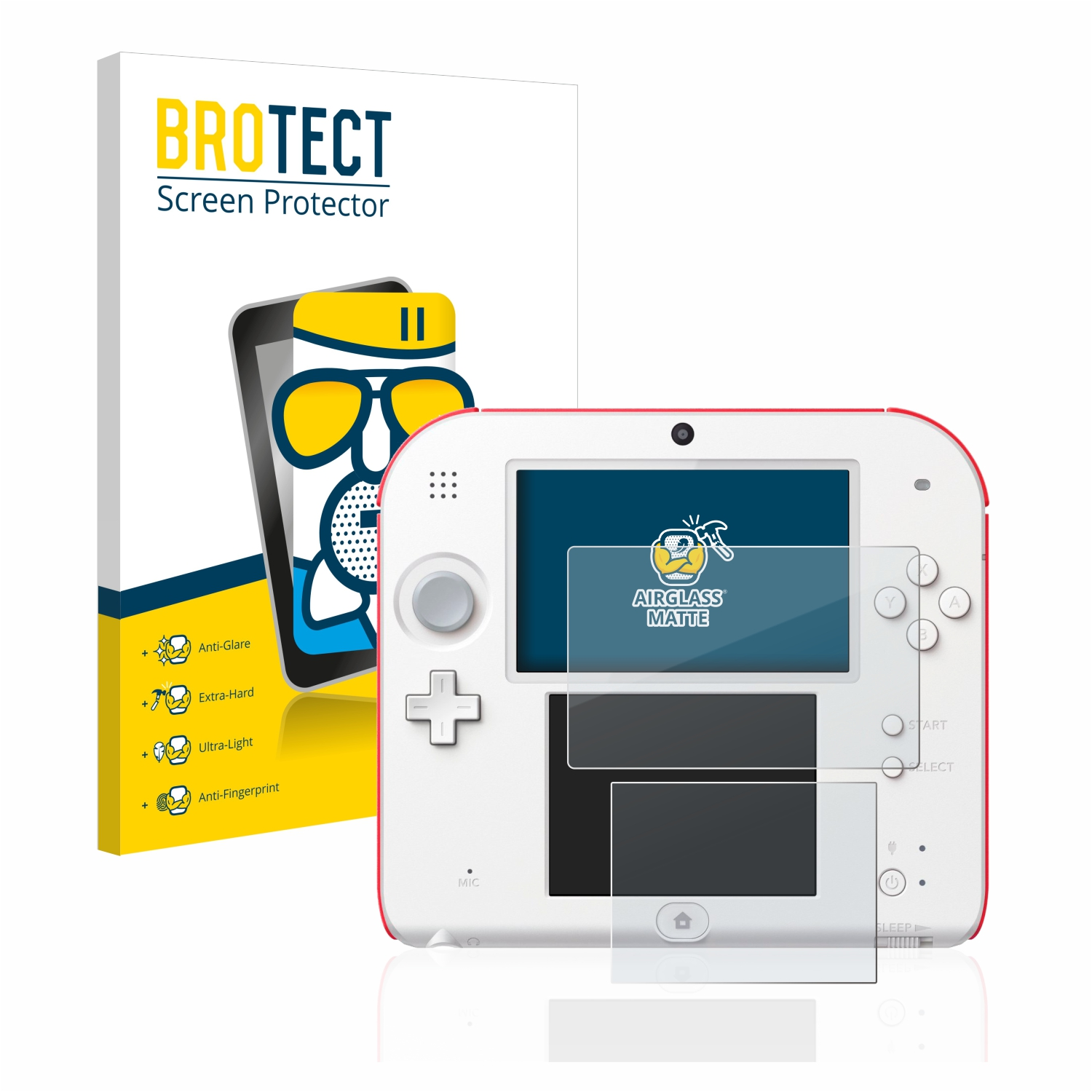Nintendo 2DS) BROTECT Schutzfolie(für Airglass matte
