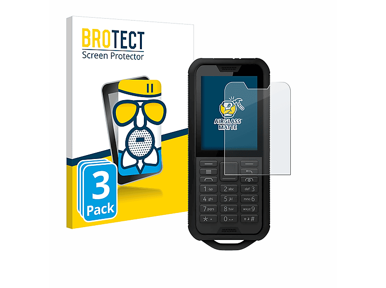 BROTECT 3x Airglass matte Schutzfolie(für Nokia 800 Tough)
