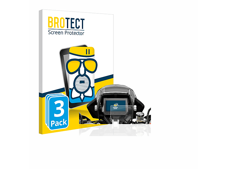 BROTECT 3x Airglass matte Schutzfolie(für KTM 1290 Super Adventure S 2017 Tachoanzeige)