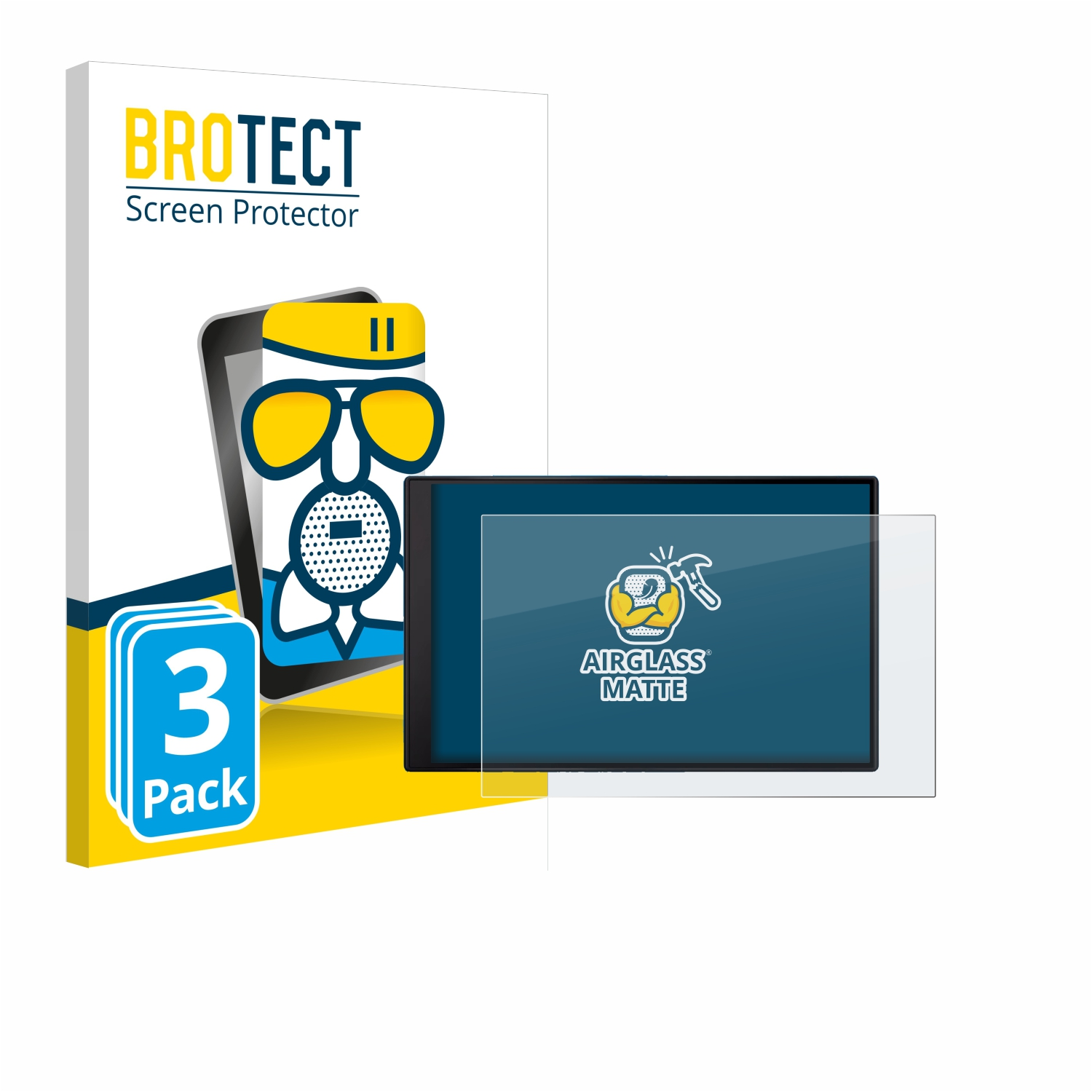 BROTECT 3x Schutzfolie(für matte Airglass 86) Garmin DriveSmart