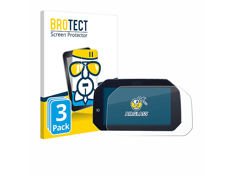 BROTECT 3x Airglass klare Schutzfolie(für GS 750 2018-2020 Connectivity BMW TFT 6.5\