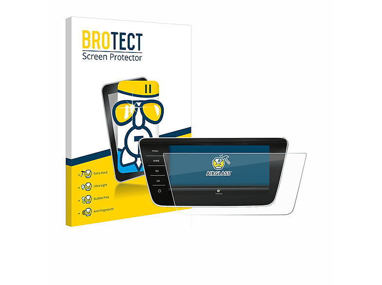 BROTECT Airglass klare Schutzfolie(für Skoda Superb Business Columbus 2017-2020 Infotainment System 9.2\