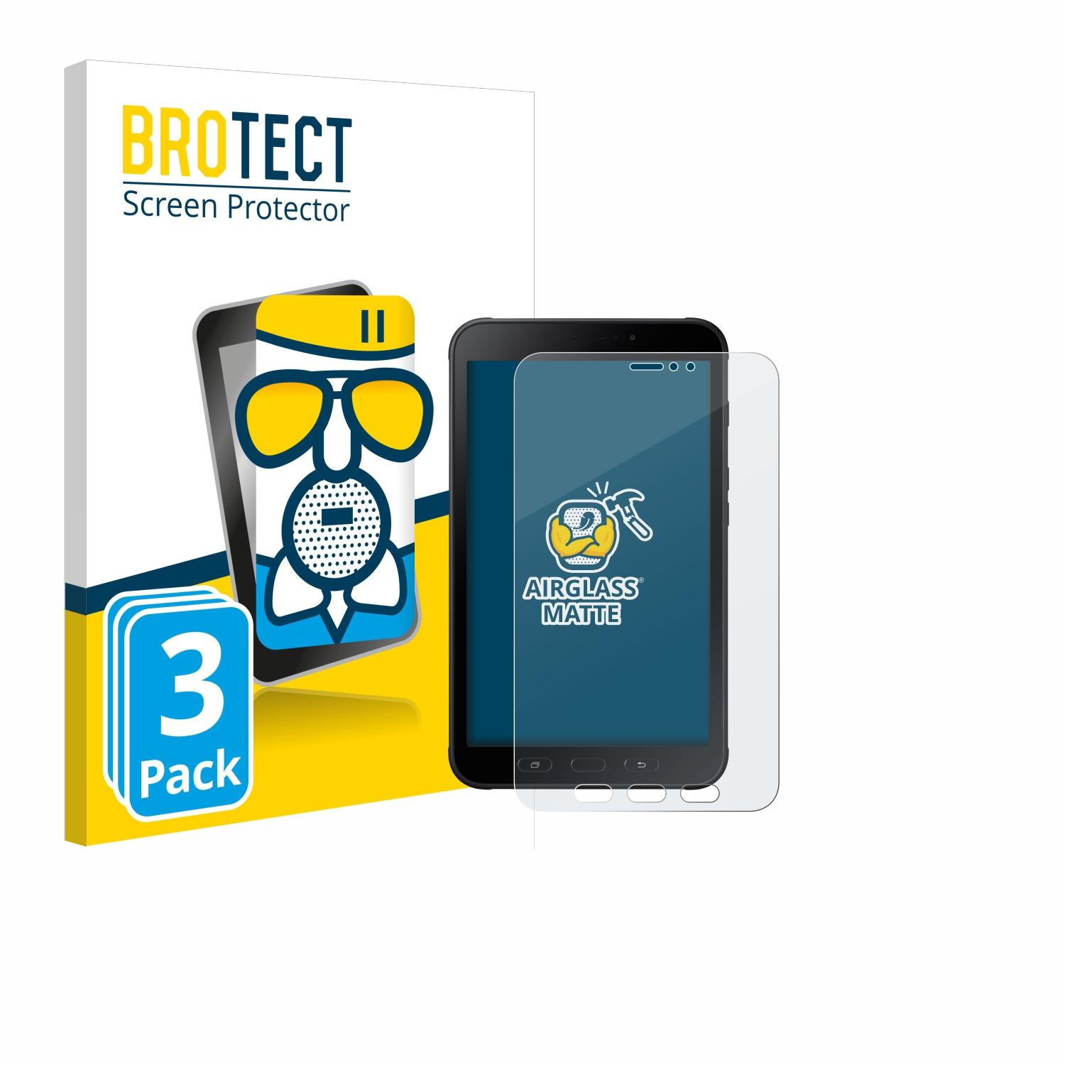 BROTECT 3x Airglass Schutzfolie(für 2) Active Galaxy matte Samsung Tab