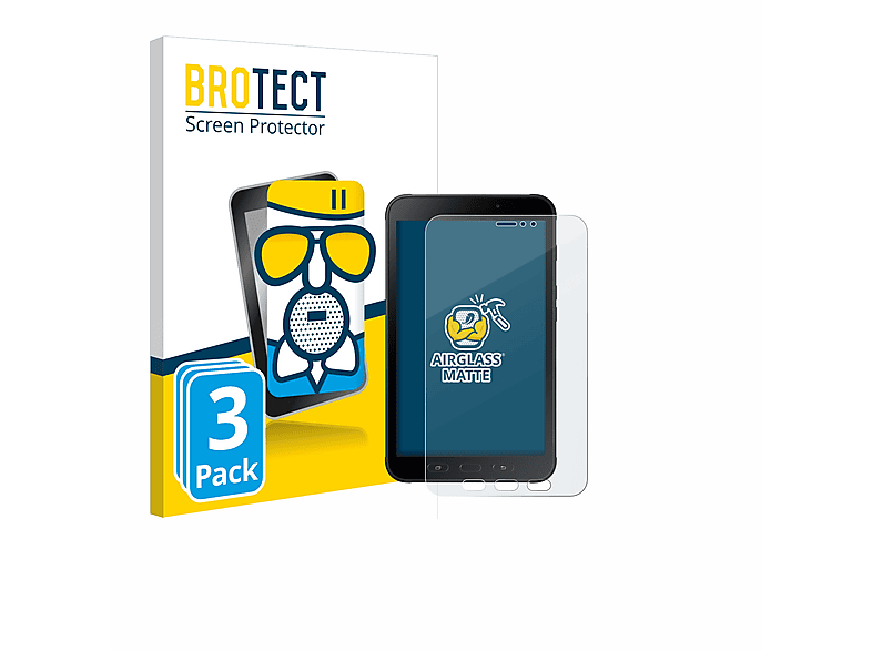 BROTECT 3x Airglass matte Schutzfolie(für Samsung Galaxy Tab Active 2)