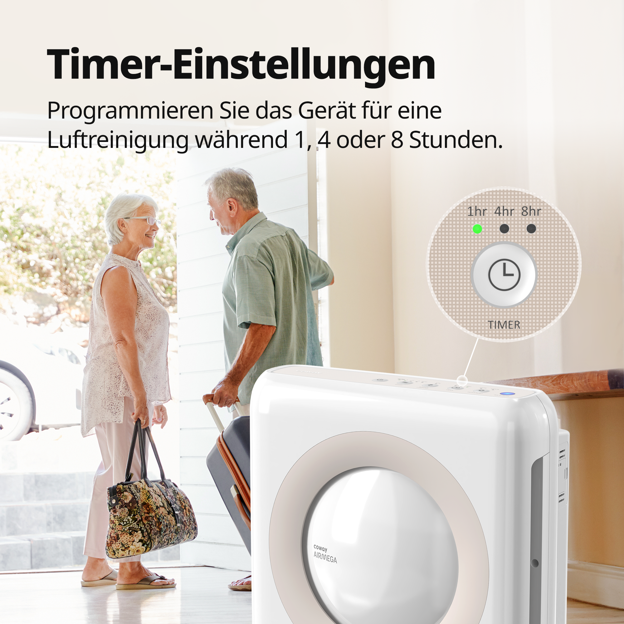 Airmega Watt, 109 Weiß luftreiniger COWAY (82 AP-1512HH COWAY Mighty m²) Raumgröße: hepa Luftreiniger