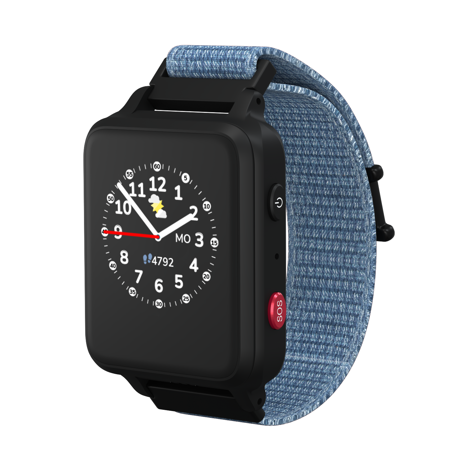 Blau Textil/Stoff, LUPUS Smartwatch 5s